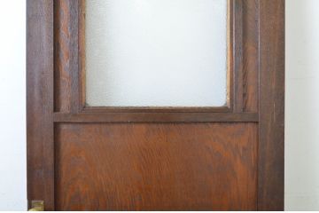 アンティーク建具　大正ロマン!!　レトロな空間づくりにオススメな背の高いダイヤガラスドア1枚(扉、ガラス戸、木製扉)(R-064117)