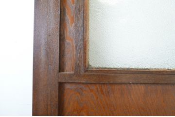 アンティーク建具　大正ロマン!!　レトロな空間づくりにオススメな背の高いダイヤガラスドア1枚(扉、ガラス戸、木製扉)(R-064117)
