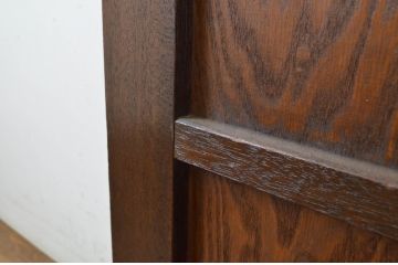 アンティーク建具　大正ロマン!!　レトロな空間づくりにオススメな背の高いダイヤガラスドア1枚(扉、ガラス戸、木製扉)(R-064117)