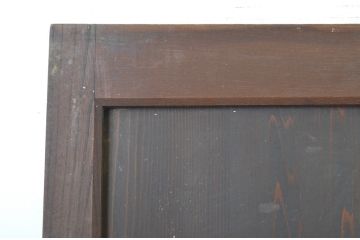 アンティーク建具　枠欅(ケヤキ)材　趣のある和空間におすすめの幅広帯戸2枚セット(板戸、引き戸)(R-064124)