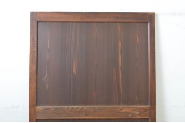 アンティーク建具　枠欅(ケヤキ)材　趣のある和空間におすすめの幅広帯戸1枚(板戸、引き戸)(R-064125)