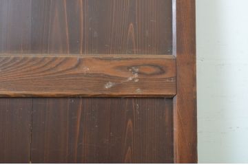 アンティーク建具　枠欅(ケヤキ)材　趣のある和空間におすすめの幅広帯戸1枚(板戸、引き戸)(R-064125)