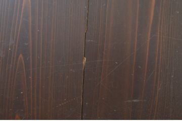 アンティーク建具　枠欅(ケヤキ)材　趣のある和空間におすすめの幅広帯戸1枚(板戸、引き戸)(R-064125)