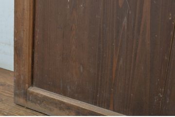 アンティーク建具　枠欅(ケヤキ)材　趣のある和空間におすすめの幅広帯戸1枚(板戸、引き戸)(R-064125)