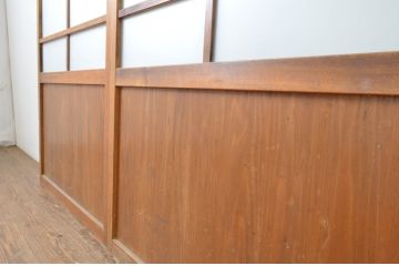 アンティーク建具　和の雰囲気を演出するガラス戸2枚セット(引き戸)(R-064128)