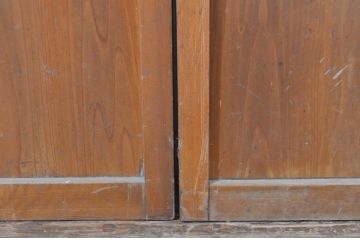 アンティーク建具　和の雰囲気を演出するガラス戸2枚セット(引き戸)(R-064128)