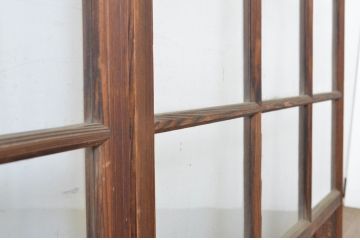 アンティーク建具　上品な和の空間づくりにおすすめの幅広ガラス戸2枚セット(引き戸)(R-064130)