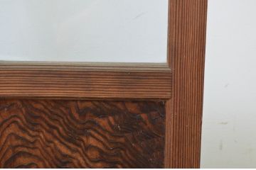 アンティーク建具　上品な和の空間づくりにおすすめの幅広ガラス戸2枚セット(引き戸)(R-064130)