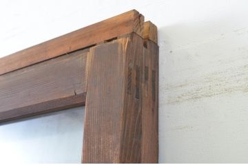 アンティーク建具　上品な和の空間づくりにおすすめの幅広ガラス戸2枚セット(引き戸)(R-064130)