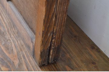 アンティーク建具　上品な和の空間づくりにおすすめの幅広ガラス戸2枚セット(引き戸)(R-064130)