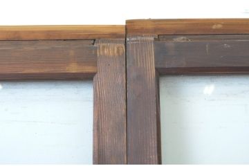 アンティーク建具　上品な和の空間づくりにおすすめの幅広ガラス戸2枚セット(引き戸)(R-064131)