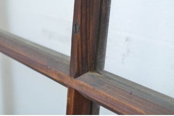 アンティーク建具　上品な和の空間づくりにおすすめの幅広ガラス戸2枚セット(引き戸)(R-064131)