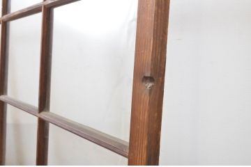 アンティーク建具　上品な和の空間づくりにおすすめの幅広ガラス戸2枚セット(引き戸)(R-064131)
