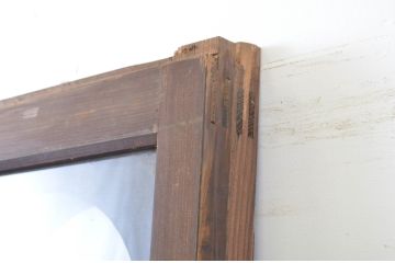 アンティーク建具　大正ロマン　アールデコな幅広ガラス戸2枚セット(引き戸)(R-064132)