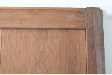 アンティーク建具　漆塗り　総欅(ケヤキ)材　重厚感のある佇まいが魅力の蔵戸1枚(玄関戸、引き戸)(R-064135)