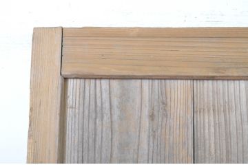 アンティーク建具　杉材　枯れた味わいのある蔵戸1枚(玄関戸、木製戸、引き戸)(R-064138)