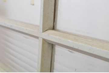 アンティーク建具　レトロな雰囲気たっぷりな背の高い店舗用ガラス戸3枚セット(引き戸)(R-064140)