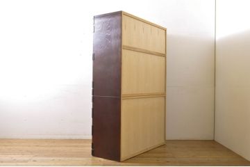 中古　美品　埼玉県 伝統工芸品　武州箪笥　佐久間作　上質な和の空間づくりにおすすめの和タンス(着物箪笥、衣装たんす、チェスト、引き出し)(R-064145)