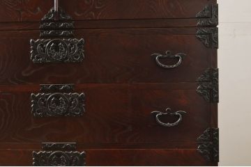 中古　美品　埼玉県 伝統工芸品　武州箪笥　佐久間作　上質な和の空間づくりにおすすめの和タンス(着物箪笥、衣装たんす、チェスト、引き出し)(R-064145)