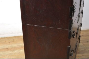 中古　美品　埼玉県 伝統工芸品　武州箪笥　佐久間作　上質な和の空間づくりにおすすめの和タンス(着物箪笥、衣装たんす、チェスト、引き出し)(R-064145)