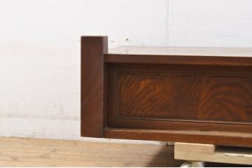 和製アンティーク　美品!!　総欅(ケヤキ)材　玉杢　漆のキレイな置き床(ローボード、ローチェスト、テレビ台、飾り棚、置床)(R-064149)