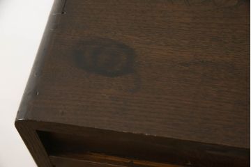 和製アンティーク　モダンデザイン　和洋どちらのお部屋にも馴染みやすい本箱(ブックケース、本棚、キャビネット、収納棚、戸棚)(R-064150)