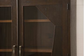 和製アンティーク　モダンデザイン　和洋どちらのお部屋にも馴染みやすい本箱(ブックケース、本棚、キャビネット、収納棚、戸棚)(R-064150)