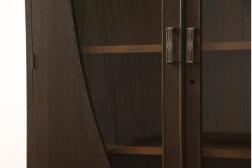和製アンティーク　モダンデザイン　和洋どちらのお部屋にも馴染みやすい本箱(ブックケース、本棚、キャビネット、収納棚、戸棚)(R-064150)