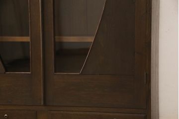 和製アンティーク　モダンデザイン　和洋どちらのお部屋にも馴染みやすい本箱(ブックケース、本棚、キャビネット、収納棚、戸棚)(R-064150)