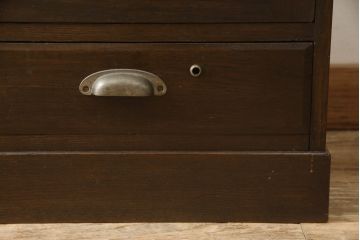 和製アンティーク　モダンデザイン　和洋どちらのお部屋にも馴染みやすい本箱(ブックケース、本棚、キャビネット、収納棚、戸棚)(R-064150)