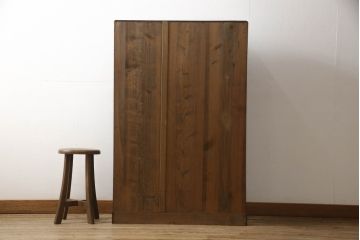 和製アンティーク　モダンデザイン　和洋どちらのお部屋にも馴染みやすい本箱(ブックケース、本棚、キャビネット、収納棚、戸棚)(R-064150)