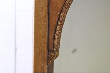 イギリスアンティーク　ウォールナット　小振りなサイズ感が取り入れやすい二段重ねコーナーキャビネット(飾り棚、ラック、収納棚)(R-064158)