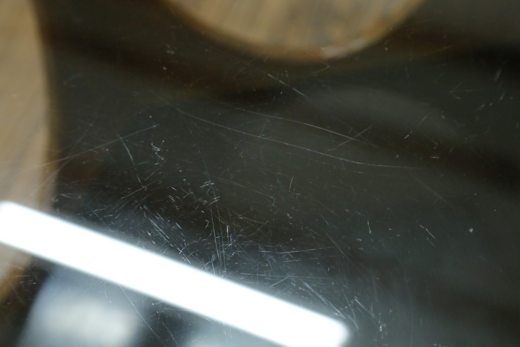 イギリスビンテージ　G-PLAN(ジープラン)　Fresco(フレスコ)　ガラストップがおしゃれなローテーブル　(R-064162)