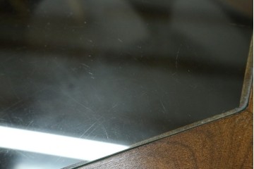 イギリスビンテージ　G-PLAN(ジープラン)　Fresco(フレスコ)　ガラストップがおしゃれなローテーブル　(R-064162)