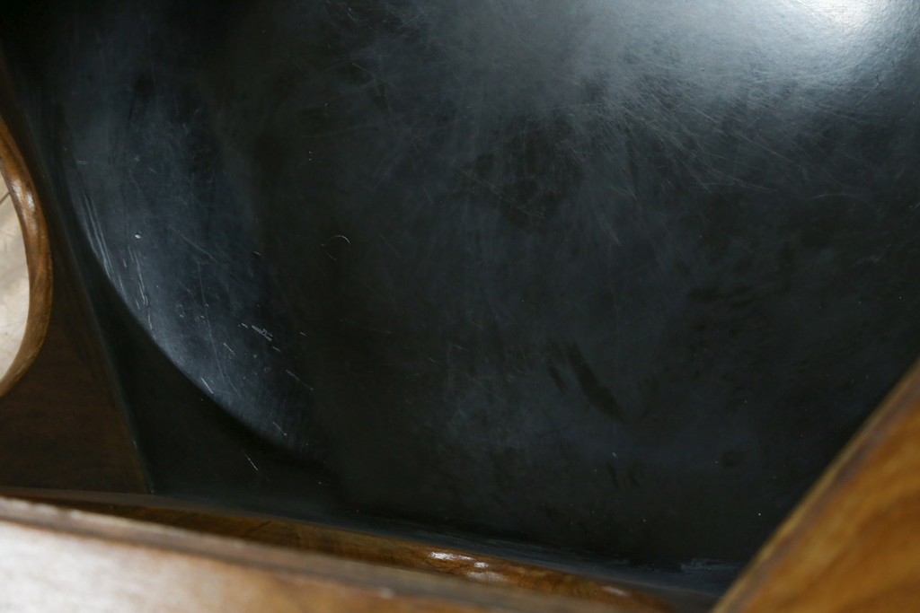 イギリスビンテージ　G-PLAN(ジープラン)　Fresco(フレスコ)　ガラストップがおしゃれなローテーブル　(R-064162)