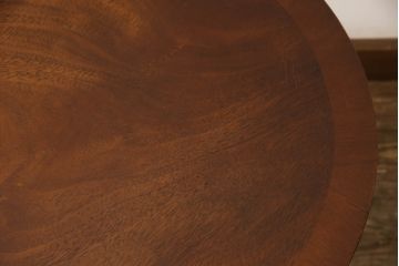 イギリスビンテージ　マホガニー材　高級品!!　真鍮製のキャスターが魅力のコーヒーテーブル(カフェテーブル、ローテーブル、サイドテーブル、ヴィンテージ)(R-064163)