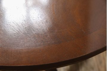 イギリスビンテージ　マホガニー材　高級品!!　真鍮製のキャスターが魅力のコーヒーテーブル(カフェテーブル、ローテーブル、サイドテーブル、ヴィンテージ)(R-064163)