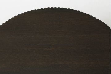 イギリスアンティーク　オーク材　ツイストレッグが目を惹く折り畳みコーヒーテーブル(カフェテーブル、ラウンドテーブル、センターテーブル、折りたたみテーブル)(R-064164)