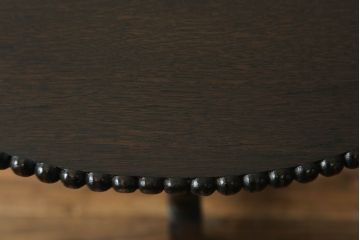 イギリスアンティーク　オーク材　ツイストレッグが目を惹く折り畳みコーヒーテーブル(カフェテーブル、ラウンドテーブル、センターテーブル、折りたたみテーブル)(R-064164)