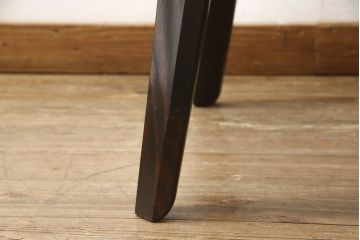 中古　松本民芸家具　#69型丸茶卓　シックな色合いが上品な丸テーブル(カフェテーブル、コーヒーテーブル、センターテーブル、座卓)(定価約14万円)(R-064175)