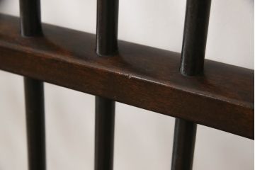 中古　松本民芸家具　♯513型長ウインザーチェア　クラシカルな佇まいのウィンザーベンチ(ウインザーベンチ、長椅子、3人掛けベンチ、ウィンザーチェア)(定価約39万円)(R-064177)