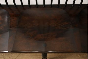 中古　松本民芸家具　♯513型長ウインザーチェア　クラシカルな佇まいのウィンザーベンチ(ウインザーベンチ、長椅子、3人掛けベンチ、ウィンザーチェア)(定価約39万円)(R-064177)
