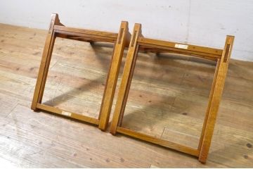 中古　美品　松本民芸家具　ナラ材　漆塗り　落ち着いた和の空間を演出するラッシ座椅子2台セット(座イス、座いす、2脚、バラ売り可能)(R-064181)