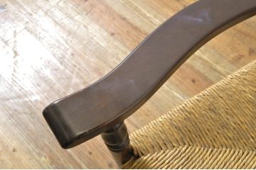 中古　美品　松本民芸家具　クラシカルな佇まいのラダーハイバックチェア(椅子、イス、ダイニングチェア、アームチェア)(定価約21万円)(R-064184)