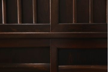 和製ビンテージ　赤みがかった木肌が上品な茶箪笥(水屋箪笥、収納棚、戸棚、引き出し、食器棚、松本民芸家具、ヴィンテージ)(R-064186)