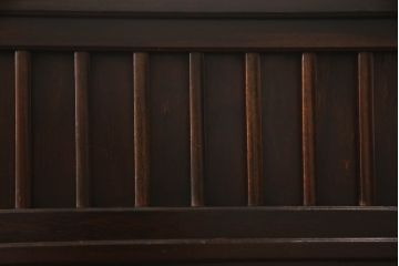 和製ビンテージ　赤みがかった木肌が上品な茶箪笥(水屋箪笥、収納棚、戸棚、引き出し、食器棚、松本民芸家具、ヴィンテージ)(R-064186)