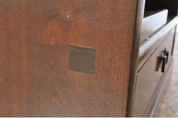 中古　美品　松本民芸家具　上品な佇まいが魅力!!分厚い材で造られたポットワゴン(茶棚、お座敷ワゴン、サイドボード)(R-064187)