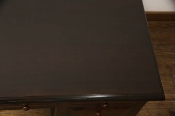 中古　美品　松本民芸家具　T型片袖机　美しい木目とクラシカルな佇まいが魅力的なデスク(机、ワークデスク、在宅用、在宅ワーク用)(定価約42万円)(R-064188)