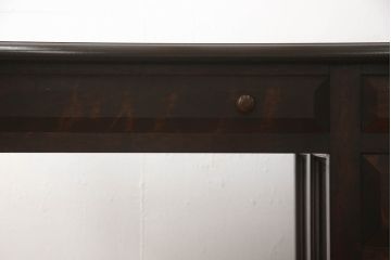 中古　美品　松本民芸家具　T型片袖机　美しい木目とクラシカルな佇まいが魅力的なデスク(机、ワークデスク、在宅用、在宅ワーク用)(定価約42万円)(R-064188)