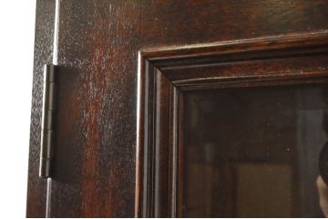 中古　美品　松本民芸家具　希少な特注品!　落ち着いた色合いが和モダンな雰囲気を醸し出すビューローブックケース(ライティングビューロー、キャビネット、収納棚、戸棚、本箱、ワークデスク、在宅ワーク、在宅用)(R-064192)